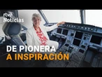 IBERIA HOMENAJEA a BETTINA KADNER, la PRIMERA MUJER PILOTO COMERCIAL y COMANDANTE en ESPAÑA | RTVE