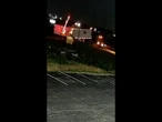 Semi-truck hit by train after getting stuck on the tracks