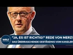 DEUTSCHLAND: "Ja, es ist richtig!" Rede von Kanzler Friedrich Merz! Das überraschende Geständnis!