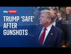 Donald Trump 'safe' after 'gunshots in his vicinity'