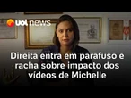 Direita entra em parafuso e racha sobre impacto dos vídeos de Michelle Bolsonaro sobre Flávio