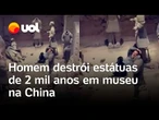 Homem destrói estátuas de 2 mil anos em área restrita da tumba de imperador na China; vídeo