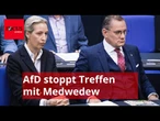 AfD pfeift Politiker zurück: Keine Zustimmung für ein Treffen mit Medwedew