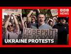 Protests in Ukraine against President Zelensky’s removal of defence minister | BBC News