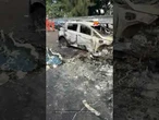 Colisão de helicópteros no Rio: imagens mostram como ficou o estacionamento atingido