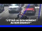 États-Unis: un homme déguisé en Spiderman aide une personne en fauteuil roulant à traverser