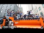 LIVE: Fans celebrate New York Knicks NBA championship with ticker-tape parade | NBC News