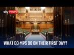 This is how new MPs spend their first day in parliament