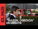 Protesta en Valencia contra el presidente Carlos Mazón por gestión de inundaciones