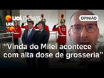 Vinda do Milei acontece com alta dose de grosseria! Ignora presidente e protocolos, diz Charleaux