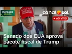 Trump x Musk; senado dos EUA aprova pacote fiscal; Lula critica 'rebelião' contra IOF e mais ao vivo