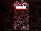 England fans celebrate after beating Croatia in their World Cup opening match. #BBCNews