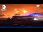 Military firefighters battle huge wildfire in Spain