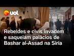 Guerra na Síria: Rebeldes e civis invadem e saqueiam palácios de Bashar al-Assad em Damasco; vídeo