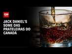 Guerra tarifária faz Jack Daniel’s sumir das prateleiras do Canadá | LIVE CNN