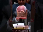 El representante de #PALESTINA en la #ONU, #RIYADMANSOUR, rompe a llorar durante su discurso