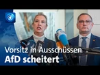 AfD-Kandidat:innen fallen bei Wahlen zu Ausschussvorsitzen durch