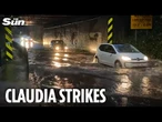 Motorists pulled from flooded cars as Storm Claudia brings deluge to town near London