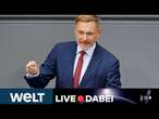 BUNDESTAG: Showdown bei Ampel! Christian Lindner äußert sich zum Haushalt | WELT LIVE