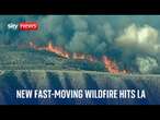 New wildfire breaks out north of Los Angeles