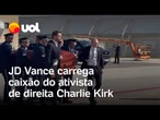 Charlie Kirk: Vice-presidente dos EUA JD Vance carrega caixão do ativista de direita; veja vídeo