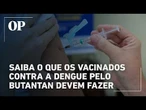 Saiba o que os vacinados contra a dengue pelo Butantan devem fazer após a suspensão das doses