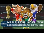 WM 2026: Das sind die drei Maskottchen für das Turnier in den USA, Kanada und Mexiko