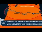 KIRCHHARDT: Horrorcrash auf der A6! Massenkarambolage mit Kleinbus auf der Autobahn! 13 Verletzte!