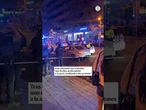 Accidente nocturno en Serrano: un coche acaba sobre la acera tras arrollar a dos peatones #madrid