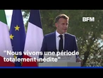Canicule: Emmanuel Macron assure qu'un "gros travail a été fait"