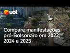 Bolsonaro em Copacabana leva metade do público de 2024, aponta levantamento