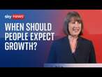 Sky's Ed Conway asks chancellor: When should people expect to see growth in the economy?