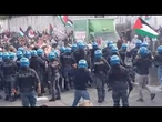 Torino, tensioni al corteo pro-Palestina: la polizia carica i manifestanti