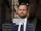 JD Vance told #mtp he didn’t “like” a Russian missile strike on a U.S. factory, “but this is a war"