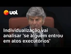 Fux: Individualização das condutas vai analisar 'se alguém entrou em fase dos atos executórios'