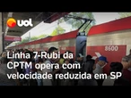 Trem descarrilha e linha 7-Rubi da CPTM opera com velocidade reduzida em SP