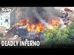 Huge blaze leaves at least 2 dead & 11 missing as flames rip through apartment block