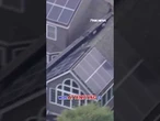 Hot tub DISASTER: Crane COLLAPSES on home during delivery #shorts