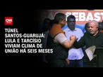 Há seis meses, Lula e Tarcísio viviam clima de união em evento do túnel Santos-Guarujá | CNN 360º