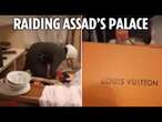 Syrians loot Assad’s palace from supercars to bags of Louis Vuitton as nation descends into 'chaos'