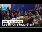 Face à Trump, les Brics s'inquiètent des droits de douane "unilatéraux" • FRANCE 24