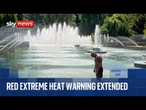 UK heatwave latest - after red heat warning extended