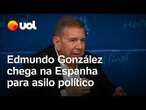 Perseguido pelo governo Maduro, Edmundo González chega à Espanha para asilo político