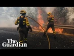Drone footage shows Spanish village destroyed by wildfires