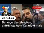 Nunes exalta Tarcísio e ignora Bolsonaro; esquerda perde força e+ notícias das eleições | UOL News