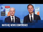 NATO chief and Norwegian prime minister speak at joint news conference