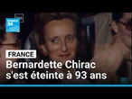 Décès de Bernardette Chirac, veuve de Jacques Chirac, femme politique et engagée • FRANCE 24