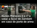 Nunes Marques é o 1º a votar contra a condenação de Carla Zambelli por porte ilegal de arma de fogo