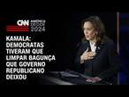 Kamala: Democratas tiveram que limpar bagunça que governo republicano deixou | CNN NOVO DIA