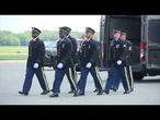 President Trump attends dignified transfer at Dover Air Force Base